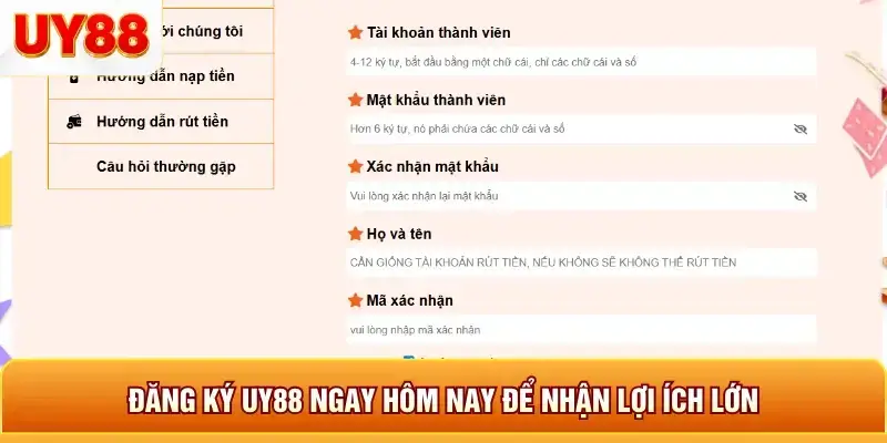 Đăng ký uy88 ngày hôm này để nhận lợi ích lớn Đăng ký uy88 ngày hôm này để nhận lợi ích lớn